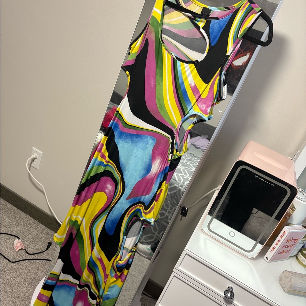 Colorful Abstract Maxi Dress
